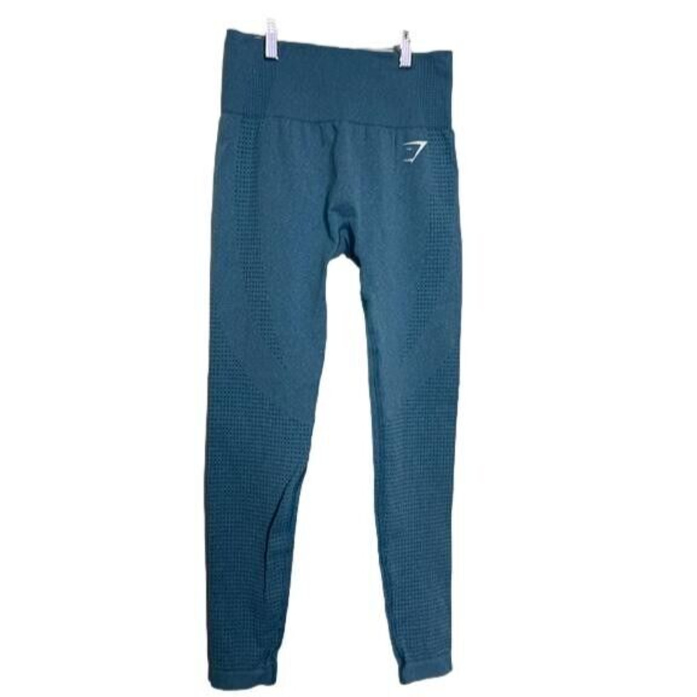 Gymshark sz S Blue Stretch Pants Leggings Vital Seamless 2.0 Tahoe Teal Small